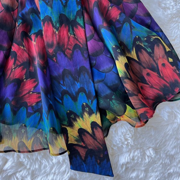 ALICE & OLIVIA Rainbow Ombre Ruffle Dress - Picture 7 of 15